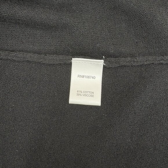 NorthStyle Cardigan Long Tunic Sweater Pockets Button Front Black Womens 3X New - Picture 7 of 8